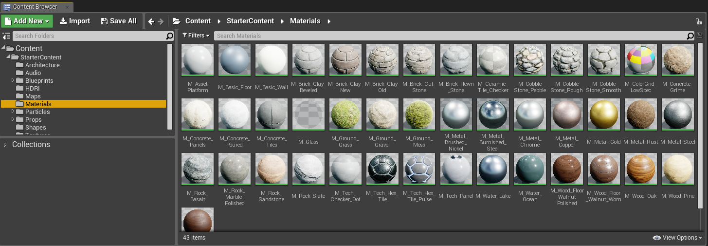 UE4]コンテンツブラウザ便利機能「ViewTypeの変更」と「Compare Tags