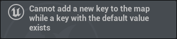 Cannot add a new key to the map while a key with the default value exists